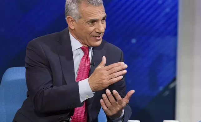 FILE - Candidate and former Assemblyman Jack Ciattarelli discusses the issues at the New Jersey Republican gubernatorial primary debate, at NJ PBS Studios, Wednesday, May 7, 2025, in Newark, N.J. (Steve Hockstein/NJ Advance Media via AP, Pool, File)