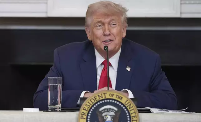 President Donald Trump speaks during an "Invest in America" roundtable with business leaders at the White House, Monday, June 9, 2025, in Washington. (AP Photo/Evan Vucci)