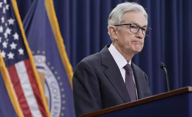 Federal Reserve Board Chairman Jerome Powell speaks during a news conference at the Federal Reserve in Washington, Wednesday, June 18, 2025. (AP Photo/Mark Schiefelbein)
