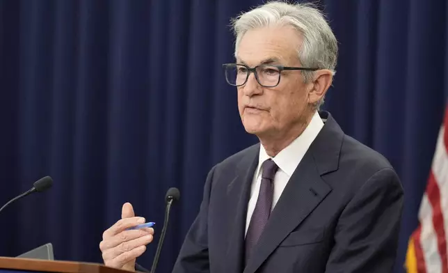 Federal Reserve Board Chairman Jerome Powell speaks during a news conference at the Federal Reserve in Washington, Wednesday, June 18, 2025. (AP Photo/Mark Schiefelbein)