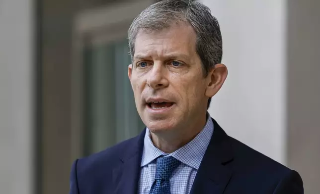 David Oscar Markus, an attorney for Ghislaine Maxwell, talks with the media outside the federal courthouse, Friday, July 25, 2025, in Tallahassee, Fla., after Deputy Attorney General Todd Blanche met with Maxwell, the imprisoned former girlfriend of financier and convicted sex offender Jeffrey Epstein. (AP Photo/Colin Hackley)