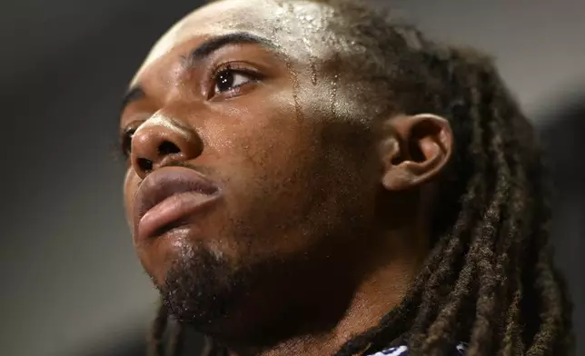 William McNeil Jr. looks on during a press conference Tuesday, July 29, 2025, in Chicago. (AP Photo/Paul Beaty)
