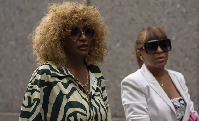 Janice Combs, left, mother of Sean “Diddy” Combs, arrives at court on Tuesday, July 1, 2025, in New York. (AP Photo/Yuki Iwamura)