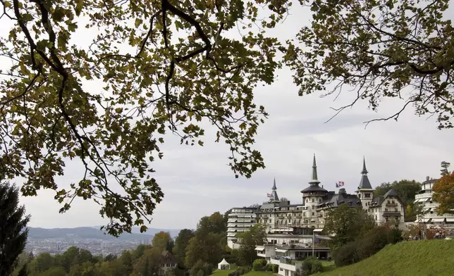The Dolder Grand Hotel in Zurich, Switzerland is pictured, Saturday, Oct. 6, 2012. (Alessandro Della Bella/Keystone via AP)