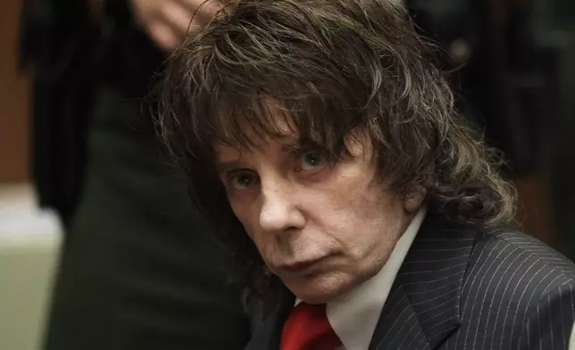 FILE - Music producer Phil Spector sits in a courtroom for his sentencing in Los Angeles, May 29, 2009. (AP Photo/Jae C. Hong, Pool, File)