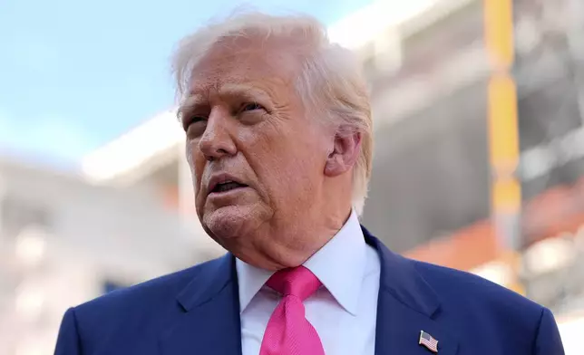 President Donald Trump visits the Federal Reserve, Thursday, July 24, 2025, in Washington. (AP Photo/Julia Demaree Nikhinson)