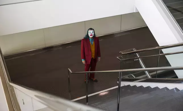 Bugs Mitchell of Westminster, Calif. dressed as the Joker from "Batman" attends Comic-Con International on Friday, July 25, 2025, in San Diego. (Photo by Andrew Park/Invision/AP)