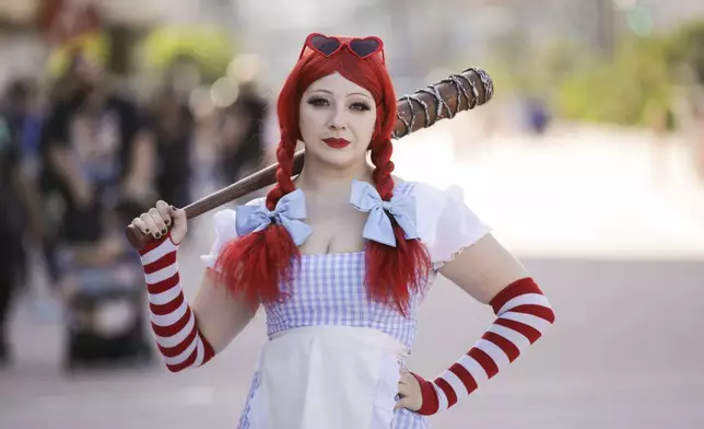 Melissa Ann from San Diego poses during preview night for Comic-Con International on Wednesday, July 23, 2025, in San Diego. (Photo by Andrew Park/Invision/AP)