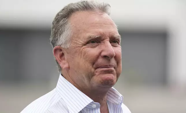 White House special envoy Steve Witkoff waits for the arrival of President Donald Trump at Teterboro Airport in Teterboro, N.J., en route to attend the Club World Cup final soccer match, Sunday, July 13, 2025. (AP Photo/Jacquelyn Martin)