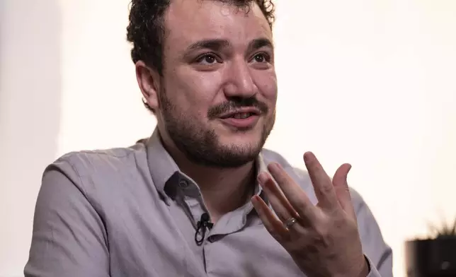 Pro-Palestinian activist Mahmoud Khalil gives an interview, July 3, 2025, in New York. (AP Photo/Yuki Iwamura)