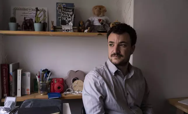 Pro-Palestinian activist Mahmoud Khalil poses for a portrait during an interview, July 3, 2025, in New York. (AP Photo/Yuki Iwamura)