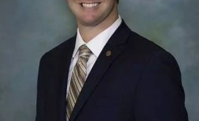 This undated photo provided by the City of Danville shows Danville City councilmember Lee Vogler, who was set on fire at his office in Danville, Va. Wednesday, July 30, 2025. (Arnold Hendrix/City of Danville via the AP)