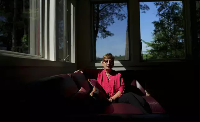 Marianne Hirsch, a professor at Columbia University, poses for a portrait on Thursday, July 24, 2025 in Norwich, Vt. (AP Photo/Michael Owens)