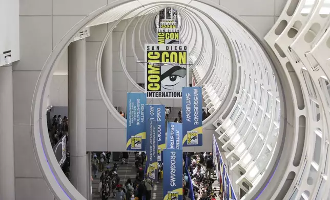A general view of atmosphere during Comic-Con International on Friday, July 25, 2025, in San Diego. (Photo by Andrew Park/Invision/AP)
