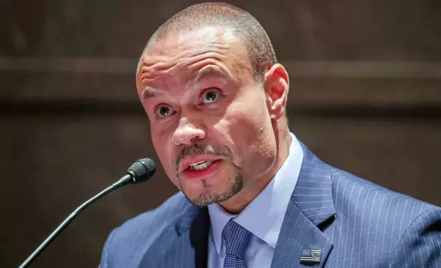 FILE - Daniel Bongino speaks during a House Judiciary Committee hearing on Capitol Hill, June 10, 2020, in Washington. (Michael Reynolds/Pool via AP, File)