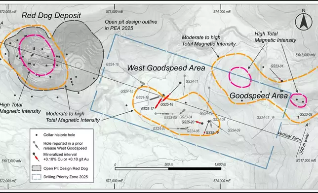 Figure 2: West Goodspeed Area Drilling with Magnetic Anomalies
