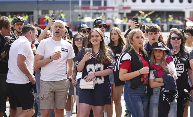 Fans gather for the Oasis reunion concert on Friday, July 4, 2025, in Cardiff. (Photo by Scott A Garfitt/Invision/AP)
