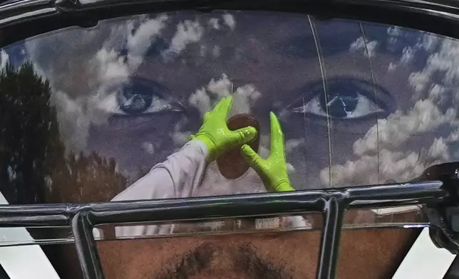 Philadelphia Eagles wide receiver DeVonta Smith catches a ball during practice at the team's NFL football training camp, Wednesday, July 23, 2025, in Philadelphia. (AP Photo/Matt Rourke)