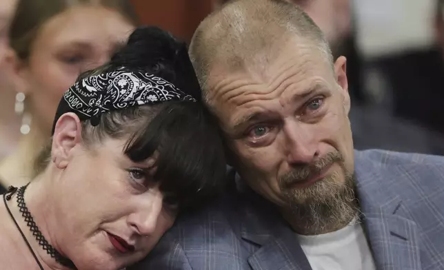 Benjamin Mogen, father of Madison Mogen, cries at the sentencing hearing of Bryan Kohberger at the Ada County Courthouse, Wednesday, July 23, 2025, in Boise, Idaho, for fatally stabbing four University of Idaho students nearly three years ago. (AP Photo/Kyle Green, Pool)