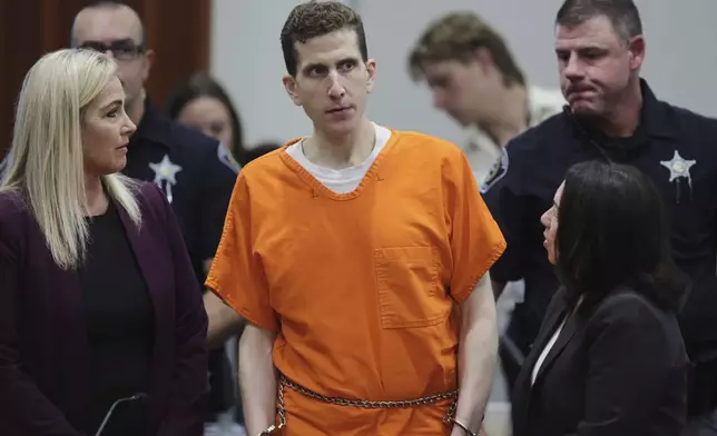 Bryan Kohberger is is seen in the Ada County Courthouse after his sentencing hearing, Wednesday, July 23, 2025, in Boise, Idaho, for brutally stabbing four University of Idaho students to death nearly three years ago. (AP Photo/Kyle Green, Pool)