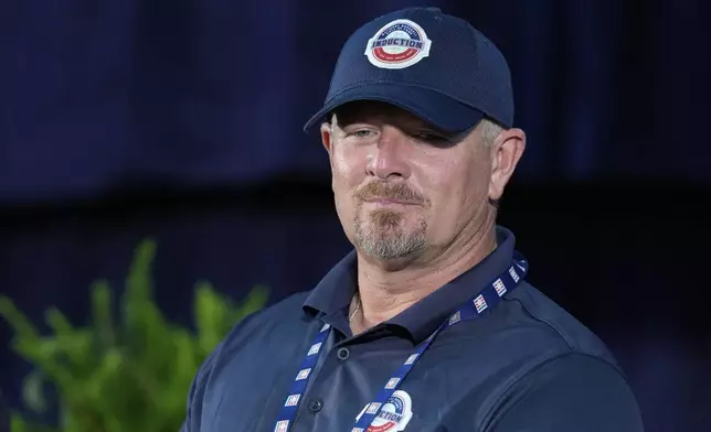 Baseball Hall of Fame inductee Billy Wagner speaks to reporters during a news conference in Cooperstown, N.Y., Saturday, July 26, 2025. (AP Photo/Seth Wenig)