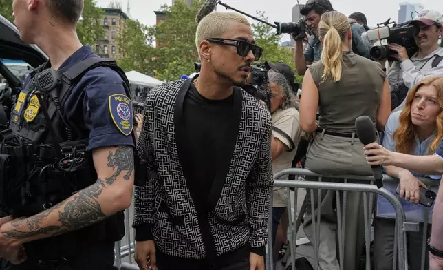 Quincy Brown arrives back at Manhattan federal court after Sean "Diddy" Combs was convicted of prostitution-related offenses but acquitted of sex trafficking and racketeering charges that could have put one of hip-hop's most celebrated figures behind bars for life, Wednesday, July 2, 2025, in New York. (AP Photo/Yuki Iwamura)