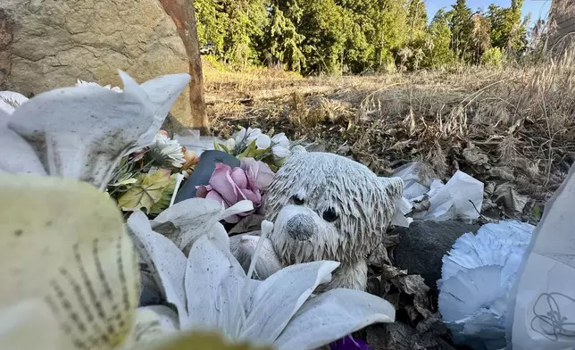 An empty lot stands on Monday, June 30, 2025, at the site where four University of Idaho students were killed in November 2022 inside a house in Moscow, Idaho. (AP Photo/Manuel Valdes)