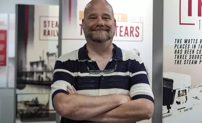Director Dan Buck poses for a portrait before a rehersal of "Destiny in Dayton", July 8, 2025, in Dayton, Tenn. (AP Photo/Mike Stewart)