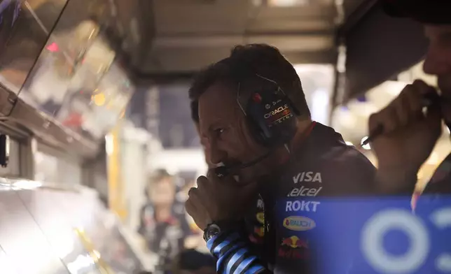 FILE - Red Bull team principal Christian Horner during the Formula One Bahrain Grand Prix at the Bahrain International Circuit in Sakhir, Bahrain, March 2, 2024. (Ali Haider, Pool Photo via AP File)