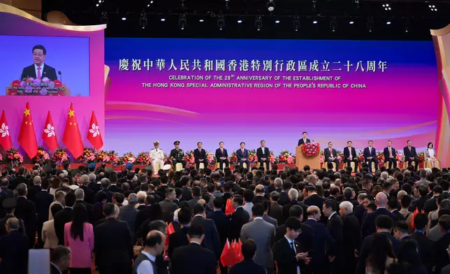 Speech by CE at reception in celebration of 28th anniversary of establishment of HKSAR Source: HKSAR Government Press Releases