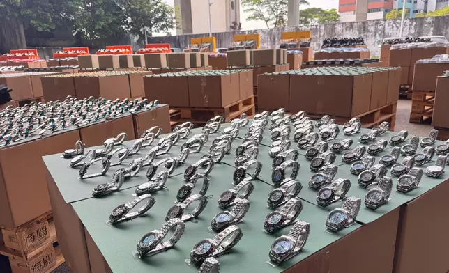 Hong Kong Customs seizes suspected counterfeit goods worth over $72 million in "Ocean Shield" operation  Source: HKSAR Government Press Releases