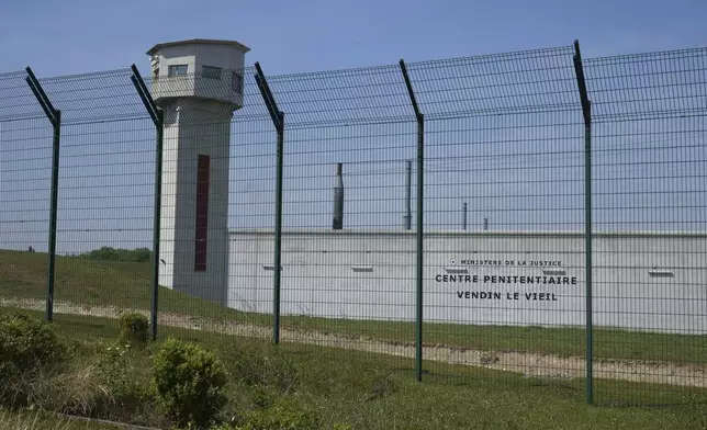 FILE - The Vendin-le-Vieil prison, northern France, May 14, 2025. (AP Photo/Michel Euler, Pool, File)