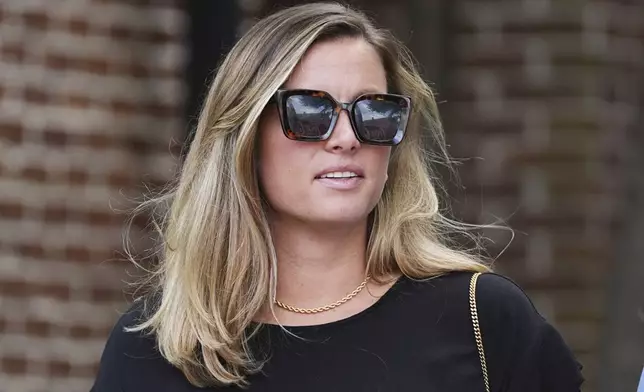 Shannon Keeler departs from Adams County Court House in Gettysburg, Pa., Thursday, July 17, 2025. (AP Photo/Matt Rourke)