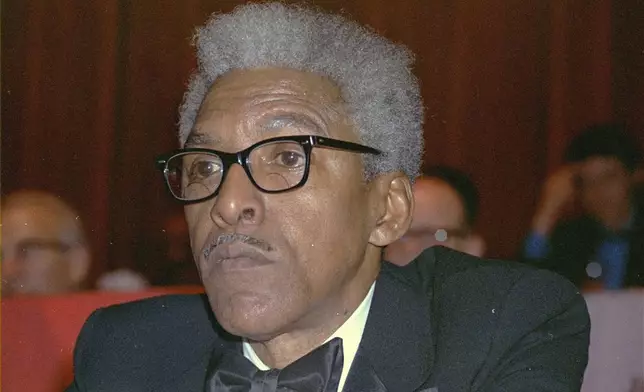 FILE - Civil rights leader Bayard Rustin is seen on Dec. 14, 1970, in New York. (AP Photo/File)
