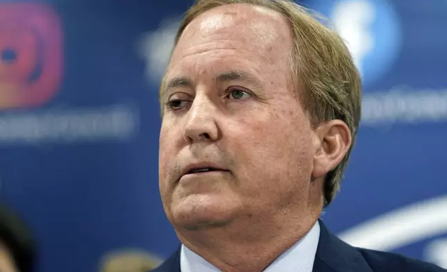 FILE - Texas Attorney General Ken Paxton makes a statement at his office, May 26, 2023, in Austin, Texas. (AP Photo/Eric Gay, File)