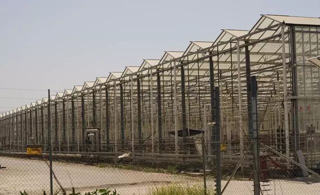 An exterior of Glass House Farms is shown, a day after an immigration raid on the facility, on Friday, July 11, 2025, in Camarillo, Calif. (AP Photo/Damian Dovarganes)