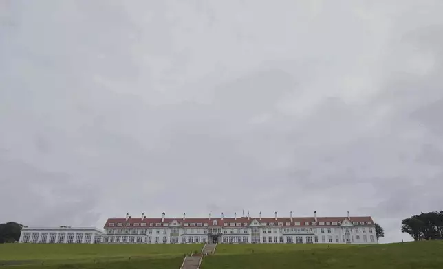 A general view of the Trump Turnberry golf course in Turnberry, Scotland, Wednesday, July 23, 2025, President Trump is expected to visit Scotland in the next few day.(AP Photo/Alastair Grant)