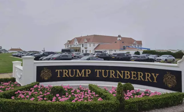A general view of Trump Turnberry golf course in Turnberry, Scotland, Wednesday, July 23, 2025, President Trump is expected to visit Scotland in the next few day.(AP Photo/Alastair Grant)