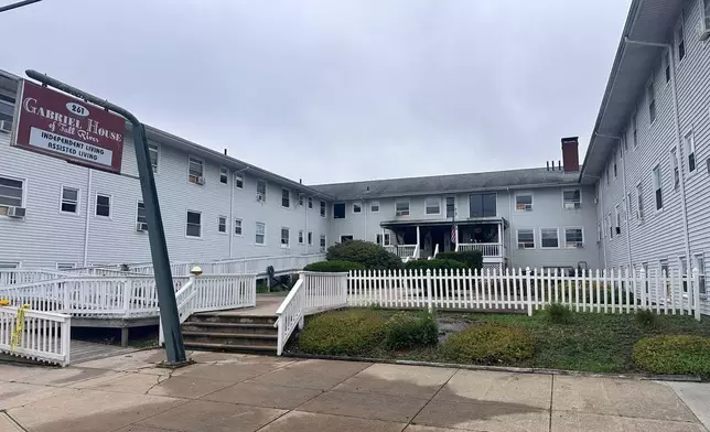 The Gabriel House assisted living facility is shown after a fire in Falls River, Mass., Monday, July 14, 2025. (AP Photo/Michael Casey)