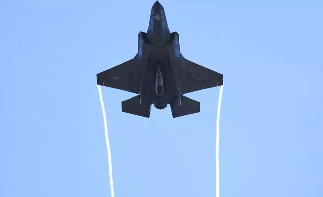 An Australian Airforce F35 fighter jet participates in Exercise Talisman Sabre 2025, Australia's largest-ever war fighting drills at Shoalwater Bay Training Area, near Rockhampton, Australia, Monday, July 14, 2025. (AP Photo/Rick Rycroft)