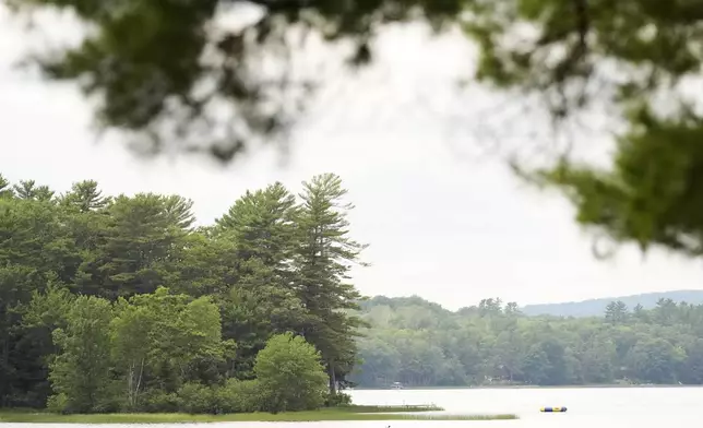 Crawford Pond is seen Wednesday, July 9, 2025, in Union, Maine. Police are investigating the murder of a woman last seen paddleboarding on the pond. (AP Photo/Robert F. Bukaty)