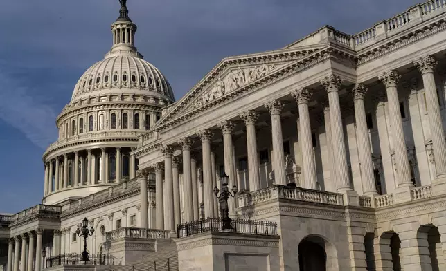 The Senate side of the Capitol is seen in Washington, early Monday, June 30, 2025, as Republicans plan to begin a final push to advance President Donald Trump's big tax breaks and spending cuts package. (AP Photo/J. Scott Applewhite)