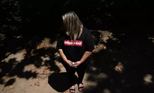 Maria, who requested to use only her first name out of fear of deportation, is photographed Thursday, June 26, 2025, in Sacramento. (AP Photo/Godofredo A. Vásquez)