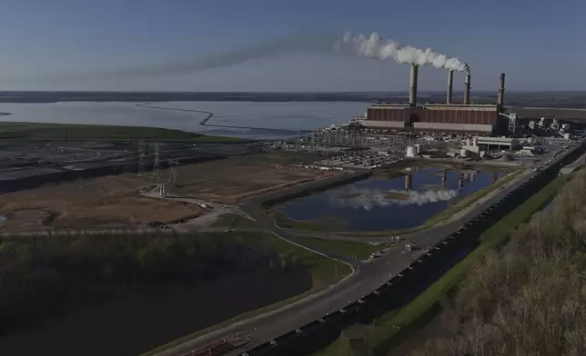 FILE - The Gibson Power Plant operates April 10, 2025, in Princeton, Ind. (AP Photo/Joshua A. Bickel, File)