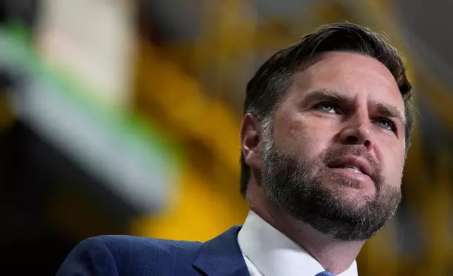 Vice President JD Vance speaks during a visit to ALTA Refrigeration Inc., Thursday, Aug. 21, 2025, in Peachtree City, Ga. (AP Photo/Brynn Anderson)