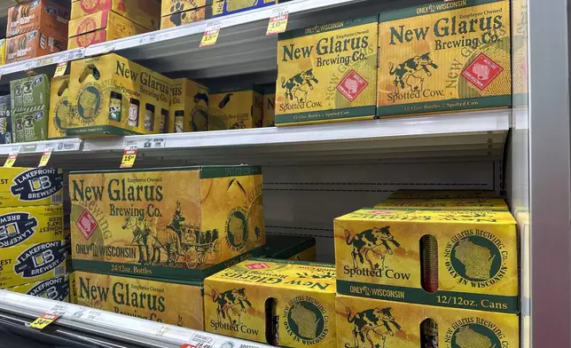 FILE - Beer is displayed in a cooler at a store June 19, 2023, in Milwaukee. (AP Photo/Morry Gash)