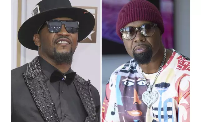 803Fresh appears at the BET Awards in Los Angeles on June 9, 2025, left, and Bryson "Cupid' Bernard poses for a portrait in Las Vegas on Aug. 6, 2025. (AP Photo)