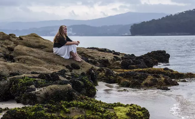Helena Constela, head of communications for oceans advocacy group Seaspiracy, poses for a portrait Wednesday, June 25, 2025, in Pontevedra, Spain. (AP Photo/Annika Hammerschlag)