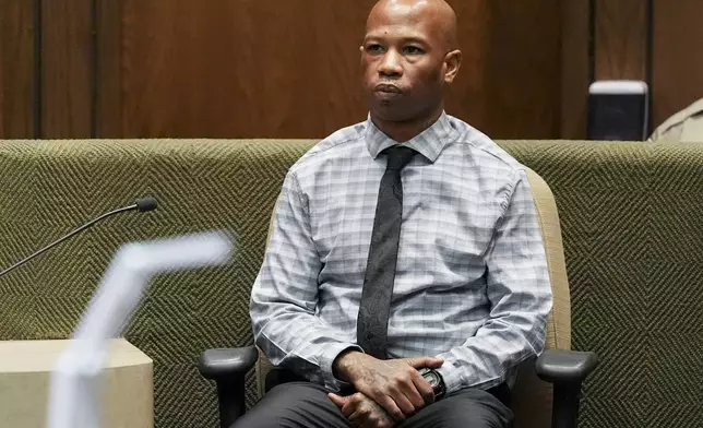 Hernandez Govan, accused of orchestrating the killing of rapper Young Dolph, takes the stand to state that he will not testify on his own behalf during his trial in Memphis, Tenn., Wednesday, Aug. 20, 2025. (Chris Day/Commercial Appeal/USA Today Network via Pool)