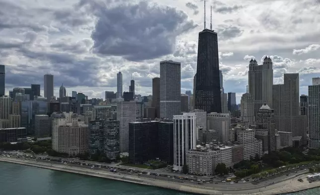The Chicago city skyline is seen Wednesday, Aug. 27, 2025. (AP Photo/Erin Hooley)